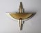 Zweifarbige Art Deco Wandlampe aus Messing & Chrom, 1980er 10