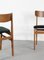 Mid-Century Teak and Velvet Dining Chairs, 1960s, Set of 4, Image 1