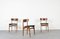 Mid-Century Teak and Velvet Dining Chairs, 1960s, Set of 4, Image 5