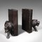 Oriental Carved Lion Bookends, 1890s, Set of 2 2
