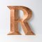 Vintage Copper Colour Letter R, 1970s 1