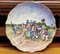 Plato de porcelana del siglo XVIII Vuelta de la feria en Bretaña con porcelana de Limoges de Signé F. Merigot, Imagen 1