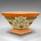 Englische Vintage Art Deco Trockenblumenvasen aus handbemalter Keramik, 1930er, 2er Set 6