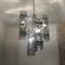 Vintage Space Age Hanging Lamp in Chrome and Glass from Veca, 1970s 4