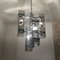 Vintage Space Age Hanging Lamp in Chrome and Glass from Veca, 1970s, Image 4