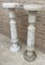 Mesas pedestal Imperio italiano de mármol de Carrara tallado, década de 1890. Juego de 2, Imagen 4