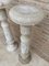 Italian Empire Carved Carrara Marble Pedestal Tables, 1890s, Set of 2 6