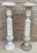 Italian Empire Carved Carrara Marble Pedestal Tables, 1890s, Set of 2 1