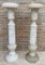 Italian Empire Carved Carrara Marble Pedestal Tables, 1890s, Set of 2, Image 1