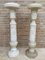 Italian Empire Carved Carrara Marble Pedestal Tables, 1890s, Set of 2, Image 5