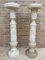 Mesas pedestal Imperio italiano de mármol de Carrara tallado, década de 1890. Juego de 2, Imagen 5