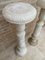 Italian Empire Carved Carrara Marble Pedestal Tables, 1890s, Set of 2 7