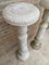 Italian Empire Carved Carrara Marble Pedestal Tables, 1890s, Set of 2, Image 7