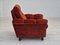 Danish Relax Armchair in Brown-Red Velour, 1980s 5