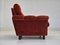 Fauteuil Relax en Velours Marron-Rouge, Danemark, 1980s 6