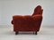 Danish Relax Armchair in Brown-Red Velour, 1980s 17