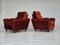 Danish Relax Armchair in Brown-Red Velour, 1980s, Image 2