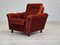 Danish Relax Armchair in Brown-Red Velour, 1980s, Image 18