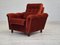 Fauteuil Relax en Velours Marron-Rouge, Danemark, 1980s 18