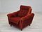 Danish Relax Armchair in Brown-Red Velour, 1980s 16
