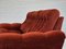 Dänisches 3-Sitzer Sofa aus Braun-Rotem Velours, 1980er 15