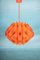 Space Age Orange Butterfly Pendant by Hoyrup, Denmark, 1970s 1