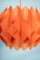 Space Age Orange Butterfly Pendant by Hoyrup, Denmark, 1970s, Image 6