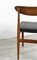 Teak and Leatherette Dining Chairs, 1960s, Set of 4, Image 3