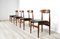 Teak and Leatherette Dining Chairs, 1960s, Set of 4 1