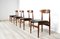 Teak and Leatherette Dining Chairs, 1960s, Set of 4, Image 1