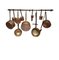 Late 19th Century Spanish Copper Pan and Kitchen Utensils, Set of 12 1