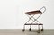 Mid-Century Foldable Teak and Metal Bar Trolley from Silva Denmark, 1960s, Image 3