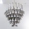 White and Grey Murano Glass Petal Chandelier, Italy, 1990s 5