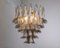 White and Grey Murano Glass Petal Chandelier, Italy, 1990s 3