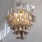 White and Grey Murano Glass Petal Chandelier, Italy, 1990s 7