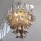 White and Grey Murano Glass Petal Chandelier, Italy, 1990s, Image 7