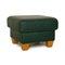 Green Leather Florence Stool from Ewald Schillig 1