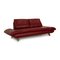Velluti Leather Three Seater Sofa in Red from Koinor 7