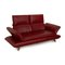 Velluti Leather Three Seater Sofa in Red from Koinor 3