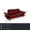 Rotes Velluti Leder 3-Sitzer Sofa von Koinor 2