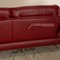 Rotes Velluti Leder 3-Sitzer Sofa von Koinor 4