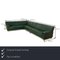 Florence Leather Corner Sofa in Green from Ewald Schillig 2