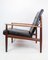 Model 118 Armchair in Teak and Black Leather by Grete Jalk, 1960s 2