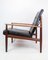 Model 118 Armchair in Teak and Black Leather by Grete Jalk, 1960s, Image 2