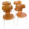 Model T Dining Chairs in Teak by Arne Jacobsen, 1960s, Set of 4 1