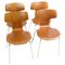 Modell T Esszimmerstühle aus Teak von Arne Jacobsen, 1960er, 4er Set 1