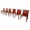 Mid-Century Modern Chairs Model Cab 412 attributed to Mario Bellini for Casina, 1970s, Set of 6 1