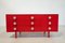 Mid-Century Modern Red Lacquered Sideboard by Planula, Italy, 1970s 3