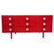 Mid-Century Modern Red Lacquered Sideboard by Planula, Italy, 1970s 1