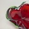 Large Murano Glass Red-Green Bowl Element Shell Ashtray Murano, Italy, 1970s 5